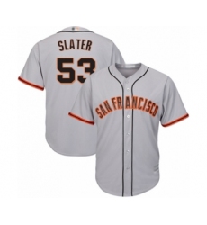 Youth San Francisco Giants #53 Austin Slater Authentic Grey Road Cool Base Baseball Player Jersey