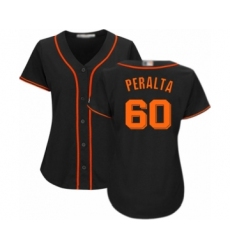 Women's San Francisco Giants #60 Wandy Peralta Authentic Black Alternate Cool Base Baseball Player Jersey