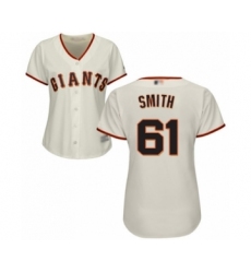 Women's San Francisco Giants #61 Burch Smith Authentic Cream Home Cool Base Baseball Player Jersey