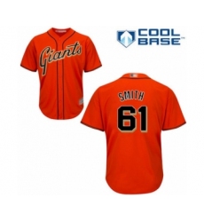 Youth San Francisco Giants #61 Burch Smith Authentic Orange Alternate Cool Base Baseball Player Jersey