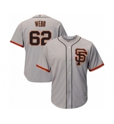 Youth San Francisco Giants #62 Logan Webb Authentic Grey Road 2 Cool Base Baseball Player Jersey
