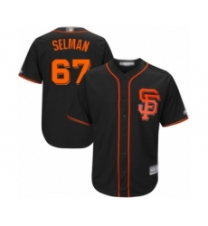Youth San Francisco Giants #67 Sam Selman Authentic Black Alternate Cool Base Baseball Player Jersey