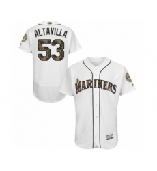 Men's Seattle Mariners #53 Dan Altavilla Authentic White 2016 Memorial Day Fashion Flex Base Baseball Player Jersey