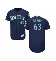 Men's Seattle Mariners #63 Austin Adams Navy Blue Alternate Flex Base Authentic Collection Baseball Player Jersey