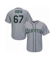 Youth Seattle Mariners #67 Matt Festa Authentic Grey Road Cool Base Baseball Player Jersey