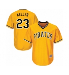 Youth Pittsburgh Pirates #23 Mitch Keller Authentic Gold Alternate Cool Base Baseball Player Jersey