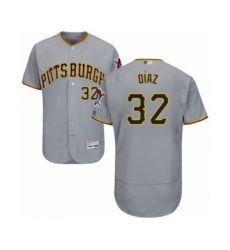Men's Pittsburgh Pirates #32 Elias Diaz Grey Road Flex Base Authentic Collection Baseball Player Jersey