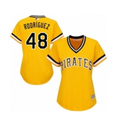 Women's Pittsburgh Pirates #48 Richard Rodriguez Authentic Gold Alternate Cool Base Baseball Player Jersey