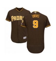 Men's San Diego Padres #9 Luis Urias Brown Alternate Flex Base Authentic Collection Baseball Player Jersey