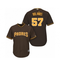 Youth San Diego Padres #57 Ronald Bolanos Authentic Brown Alternate Cool Base Baseball Player Jersey