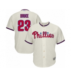 Youth Philadelphia Phillies #23 Jay Bruce Authentic Cream Alternate Cool Base Baseball Player Jersey