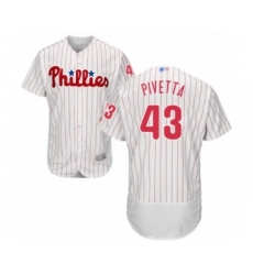 Men's Philadelphia Phillies #43 Nick Pivetta White Home Flex Base Authentic Collection Baseball Player Jersey