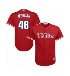 Youth Philadelphia Phillies #46 Adam Morgan Authentic Red Alternate Cool Base Baseball Player Jersey