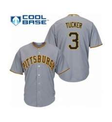 Youth Pittsburgh Pirates #3 Cole Tucker Authentic Grey Road Cool Base Baseball Player Jersey