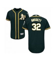 Men's Oakland Athletics #32 Daniel Gossett Green Alternate Flex Base Authentic Collection Baseball Player Jersey