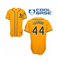 Youth Oakland Athletics #44 Jesus Luzardo Authentic Gold Alternate 2 Cool Base Baseball Player Jersey