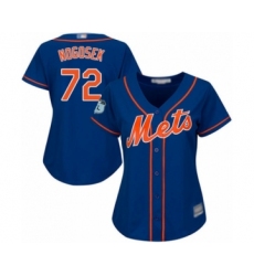 Women's New York Mets #74 Chris Mazza Authentic Grey Road Cool Base Baseball Player Jersey