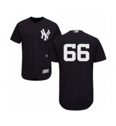 Men's New York Yankees #66 Kyle Higashioka Navy Blue Alternate Flex Base Authentic Collection Baseball Player Jersey