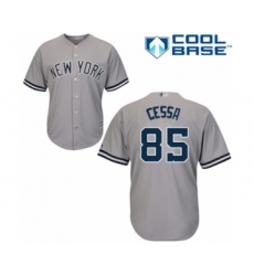 Youth New York Yankees #85 Luis Cessa Authentic Grey Road Baseball Player Jersey