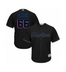 Youth Miami Marlins #66 Jarlin Garcia Authentic Black Alternate 2 Cool Base Baseball Player Jersey
