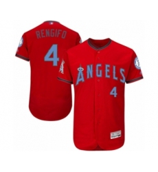 Men's Los Angeles Angels of Anaheim #4 Luis Rengifo Authentic Red 2016 Father's Day Fashion Flex Base Baseball Player Jersey