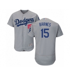 Men's Los Angeles Dodgers #15 Austin Barnes Gray Alternate Flex Base Authentic Collection Baseball Player Jersey