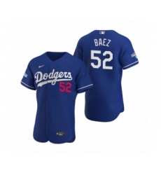 Men's Los Angeles Dodgers #52 Pedro Baez Royal 2020 World Series Champions Authentic Jersey