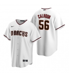 Men's Nike Arizona Diamondbacks #56 Kole Calhoun White Home Stitched Baseball Jersey