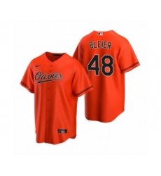 Men's Baltimore Orioles #48 Richard Bleier Nike Orange 2020 Replica Alternate Jersey