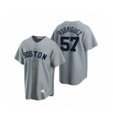 Women's Boston Red Sox #57 Eduardo Rodriguez Nike Gray Cooperstown Collection Road Jersey