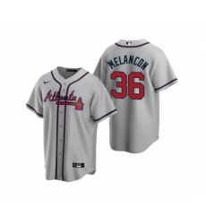 Women Atlanta Braves #36 Mark Melancon Nike Gray 2020 Replica Road Jersey