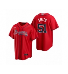 Men's Atlanta Braves #51 Will Smith Nike Red 2020 Replica Alternate Jersey