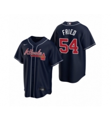 Youth Atlanta Braves #54 Max Fried Nike Navy 2020 Replica Alternate Jersey