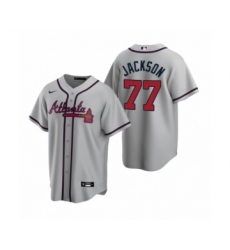 Men's Atlanta Braves #77 Luke Jackson Nike Gray 2020 Replica Road Jersey