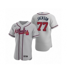 Men's Atlanta Braves #77 Luke Jackson Nike Gray Authentic 2020 Road Jersey