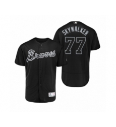 Men's Atlanta Braves #77 Luke Jackson Skywalker Black 2019 Players Weekend Authentic Jersey
