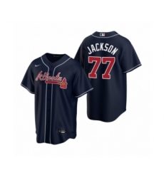 Youth Atlanta Braves #77 Luke Jackson Nike Navy 2020 Replica Alternate Jersey