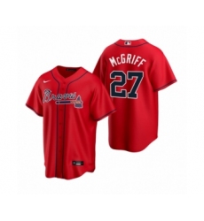 Youth Atlanta Braves #27 Fred McGriff Nike Red 2020 Replica Alternate Jersey