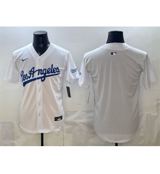 Men's Los Angeles Dodgers Blank White Alternate Stadium Stitched Baseball Jersey