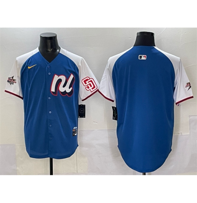 Men's National League San Diego Padres Blank Blue Alternate 2025 All-Star Edition Limited Stitched Baseball Jersey