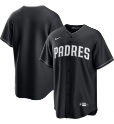 Men's San Diego Padres Blank Black Lights Out Limited Stitched Baseball Jersey