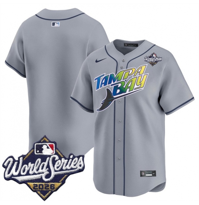 Men's Tampa Bay Rays Blank Grey 2026 World Series Limited Stitched Baseball Jersey