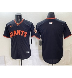 Men's San Francisco Giants Blank Black Limited Stitched Baseball Jersey