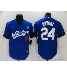Men's Nike Los Angeles Dodgers #24 Kobe Bryant Blue Game City Player Jersey