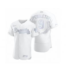 Men Terry Pendleton #9 Atlanta Braves White Awards Collection NL MVP Jersey