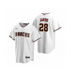 Men's Arizona Diamondbacks #28 Bryce Jarvis White 2020 MLB Draft Replica Home Jersey