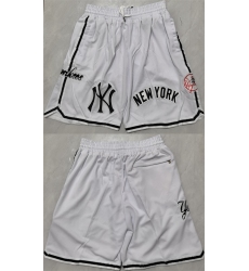 Men's New Yok Yankees White Shorts (Run Small)