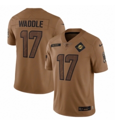Men's Miami Dolphins #17 Jaylen Waddle Nike Brown 2023 Salute To Service Limited Jersey
