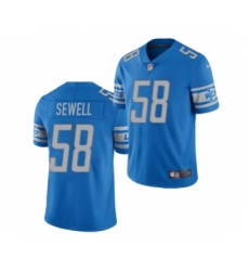 Men's Detroit Lions #58 Penei Sewell 2021 Football Draft Blue Vapor Untouchable Limited Jersey