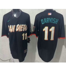 Men's San Diego Padres #11 Yu Darvish Black 2026 City Connect Stadium Jersey